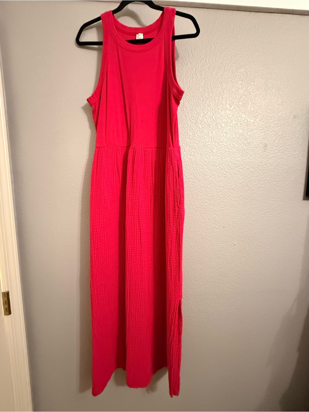 LOFT Dark Pink Sleeveless Maxi Dress